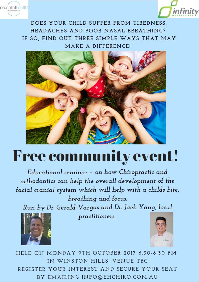 Orthodontic & Chiro Seminar Poster Essential Health Chiro